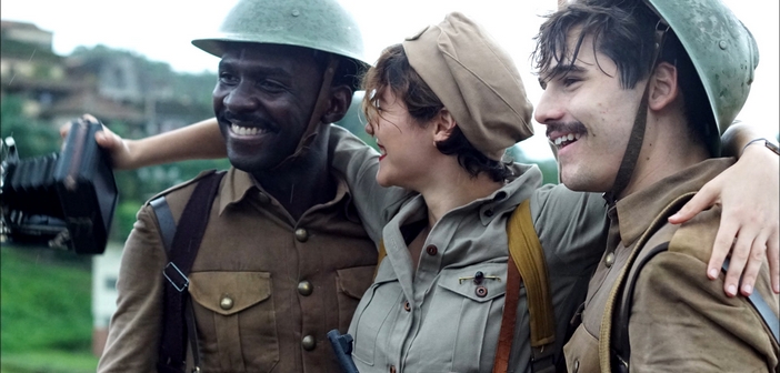 Tião, Adelaide e Alfredo na guerra (Divulgação / Globo)