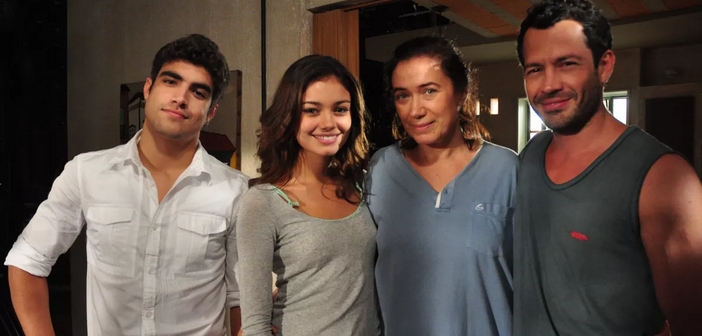 Griselda com seu filhos em Fina Estampa (Divulgação / Globo)