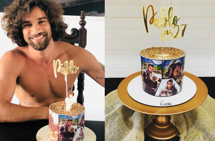 Pablo Morais comemora aniversário com bolo de Gênesis (Reprodução / Instagram)
