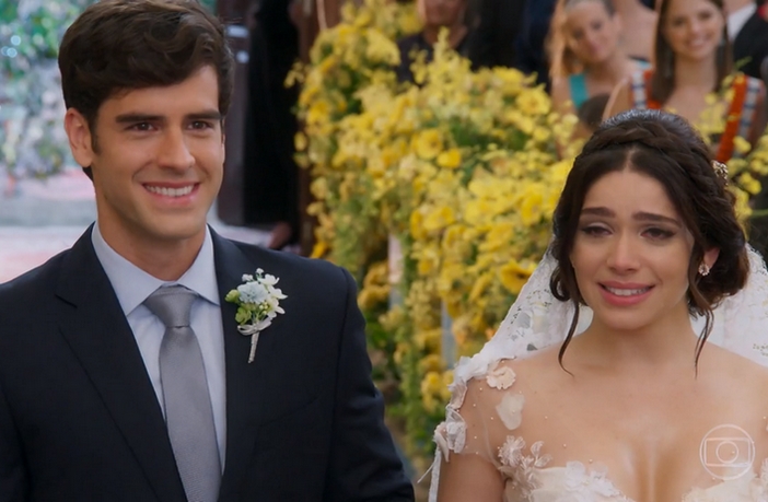 Felipe e Shirlei em Haja Coração (Divulgação / Globo)