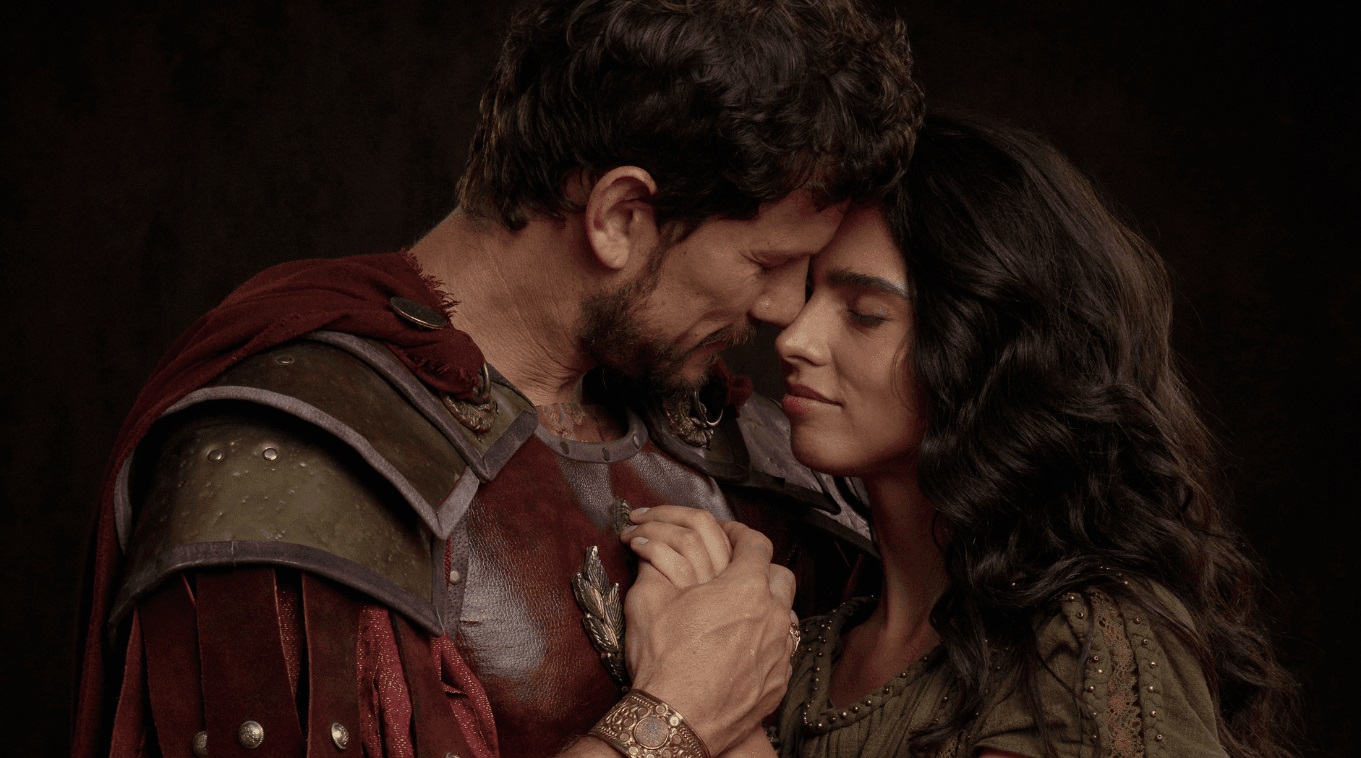 Caius e Elisa em O Senhor e a Serva (Divulgação / Record TV)